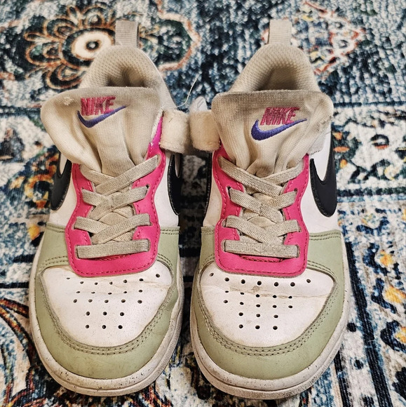 NIKE COURT BOROUGH LOW RECRAFT PS Kids Sneakers, DV5457 108 White/D - Picture 9 of 11